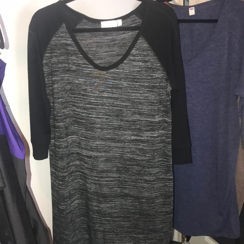 Black and grey comfy lounge dress